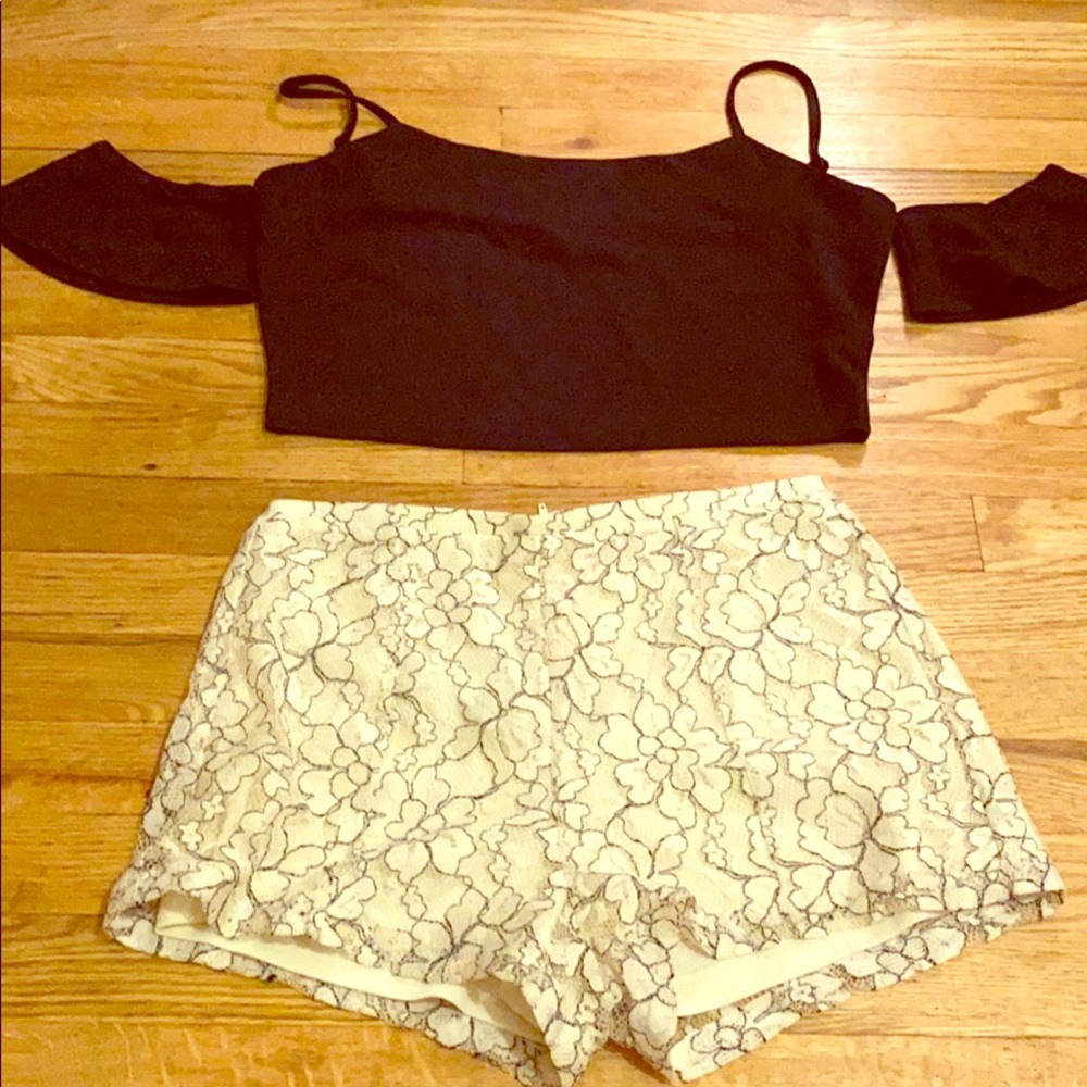 Crop Top and High Wasted Short Set